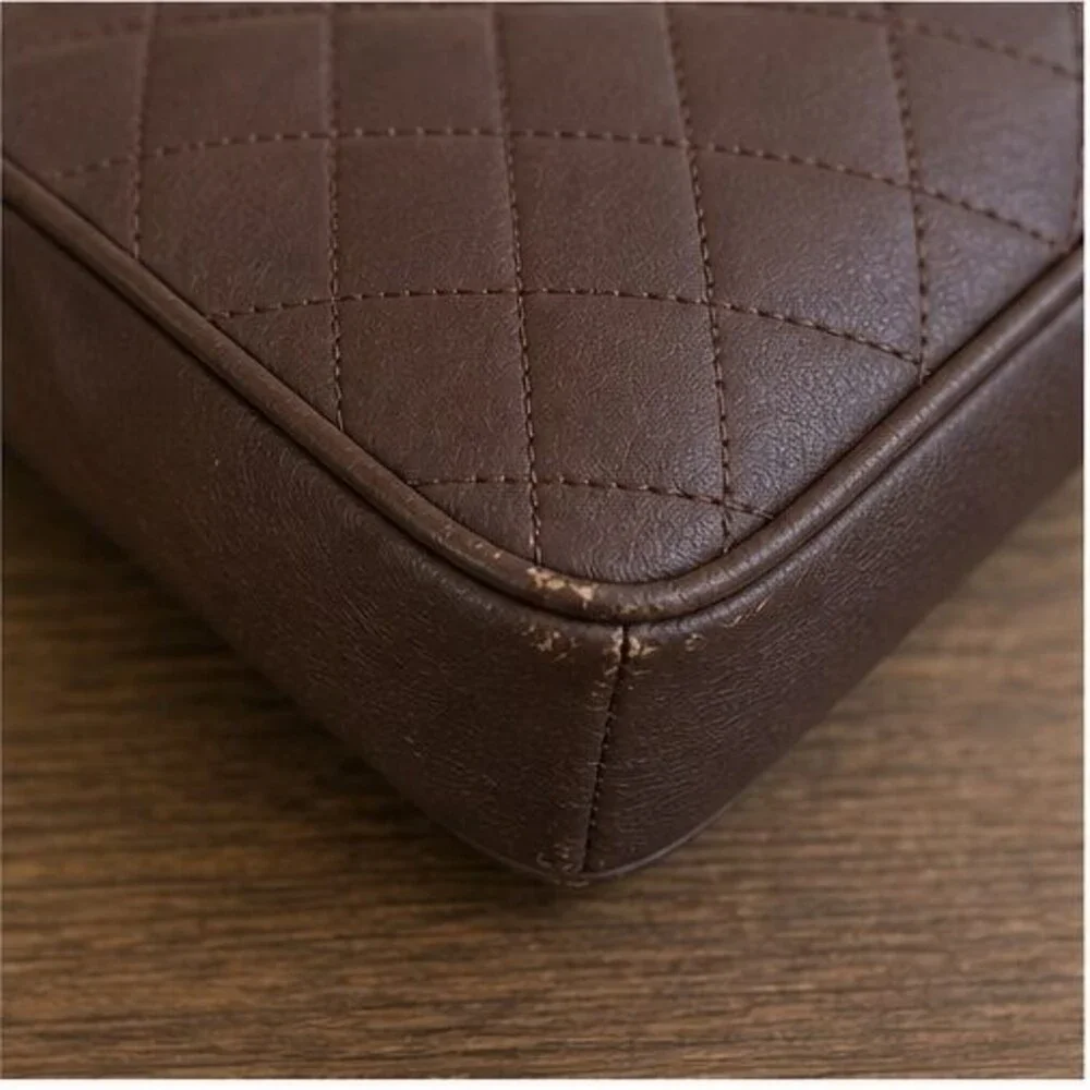 Mauve Quilted Crossbody Bag